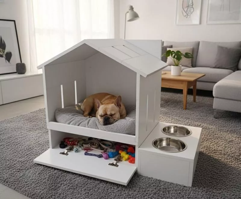 Psí bouda do interiéru - fotogalerie